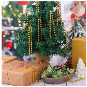 60pcs Gold Beads icicle tree ornament decor